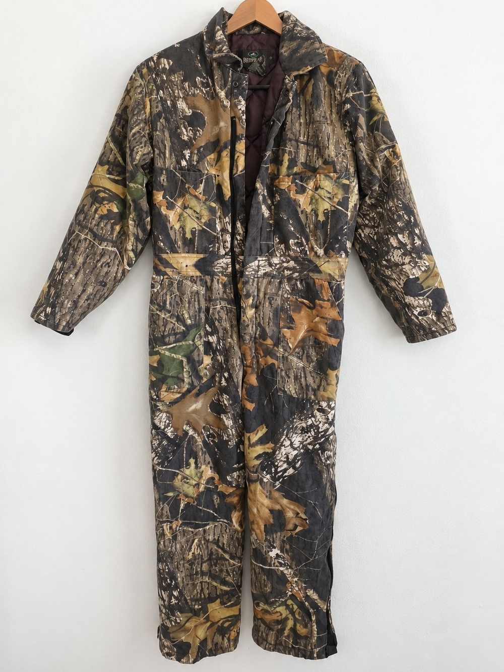 Vintage RedHead Mossy Oak Break-Up Insulated Hunting Coveralls Camo Suit